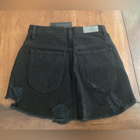 NWT Women’s Carmar Beatrice Distressed Denim Skirt, Size 26 - Picture 5 of 9